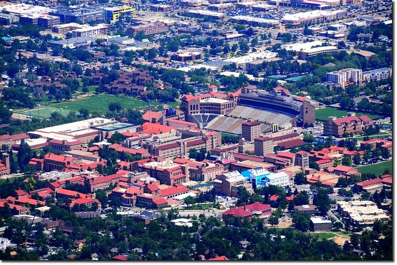 Overlooking CU Boulder from Green Mountain