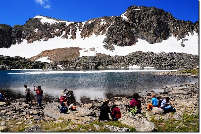 At 12,061&apos; Lake Dorothy is the highest named lake in the Indian Peaks