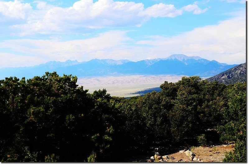 Overlooking Great Sand Dunes from  Zapata Falls parking lot