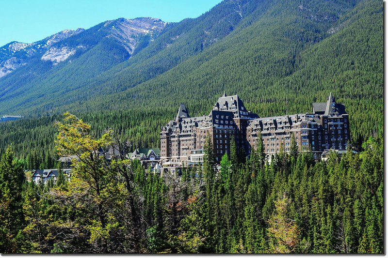 The Fairmont Banff Springs Hotel from Surprised Corner