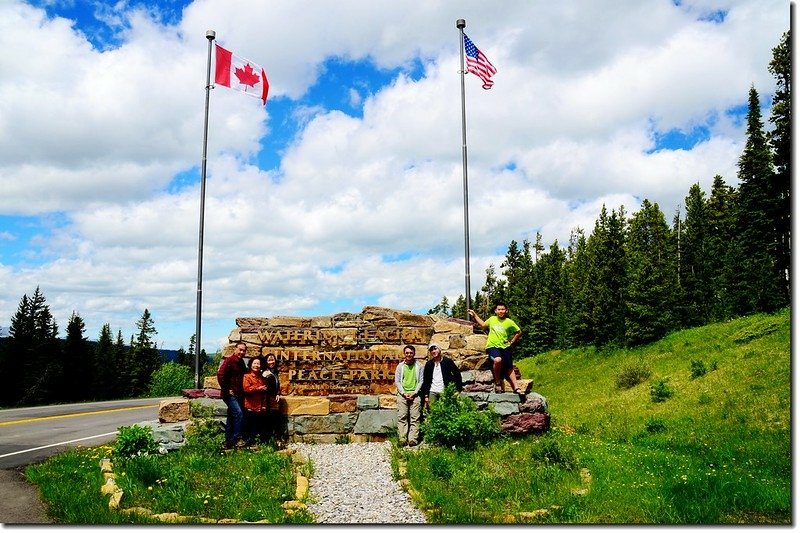 The park&apos;s sign at the Chief Mountain border crossing