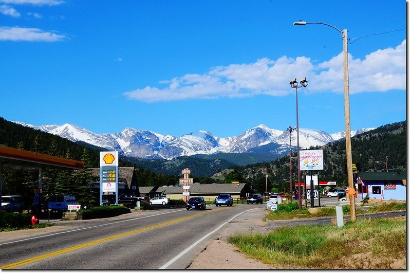 Viewing Rocky Mountains from Estes Park