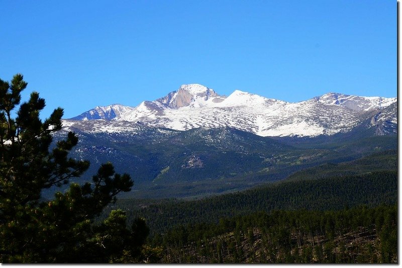 Viewing Longs Peak from Trail Ridge Road