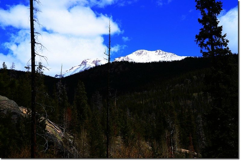 Longs Peak (L) &amp; Mt. Meeker (R) from Wild Basin