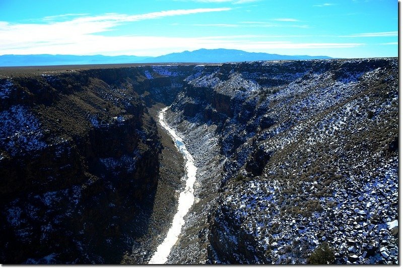 Looking down onto Rio Grande Gorge from the top of the Rio Grande Gorge Bridge 2