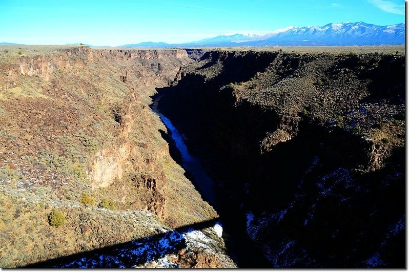 Looking down onto Rio Grande Gorge from the top of the Rio Grande Gorge Bridge 1