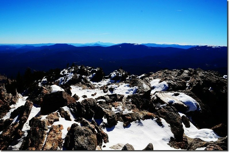 Overlooking northeast onto Pikes Peak from the summit of Chief Mountain 1