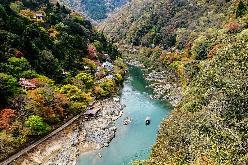 展望台俯瞰大堰川峽谷 5