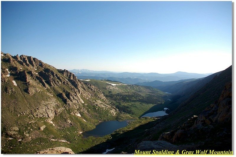 Looking into the Chicago Lakes basin from the Chicago lakes