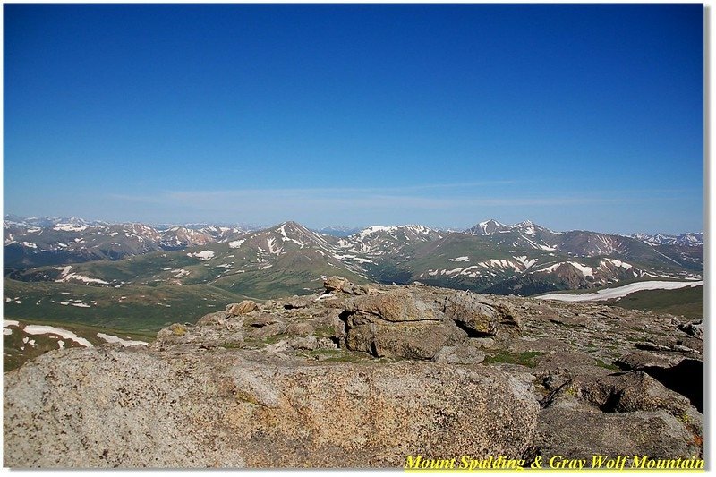 Grays &amp; Torreys as seen from Spalding&apos;s summit view to west