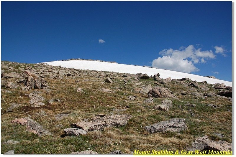 Looking up at Gray Wolf&apos;s summit from It&apos;s south slope