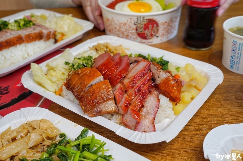 香港慶記大哥燒臘：大雅燒臘便當推薦，超人氣港式快餐，四寶飯肉