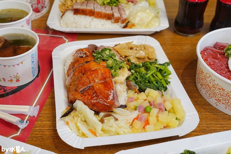 香港慶記大哥燒臘：大雅燒臘便當推薦，超人氣港式快餐，四寶飯肉