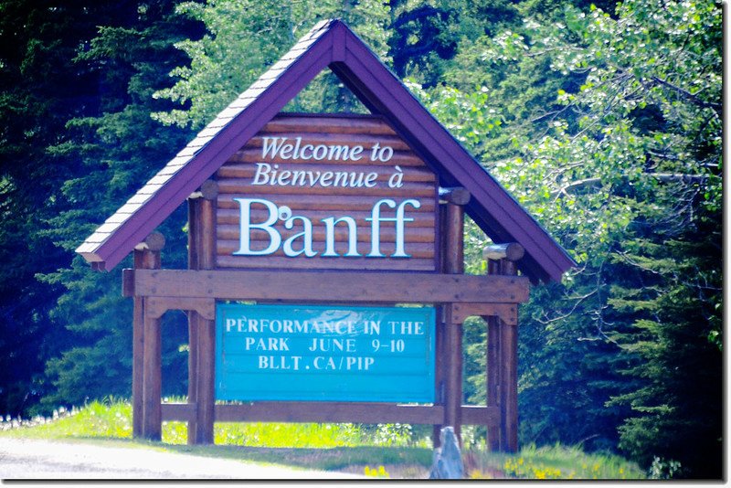 Welcome to Banff Entrance Sign National Park in Canada