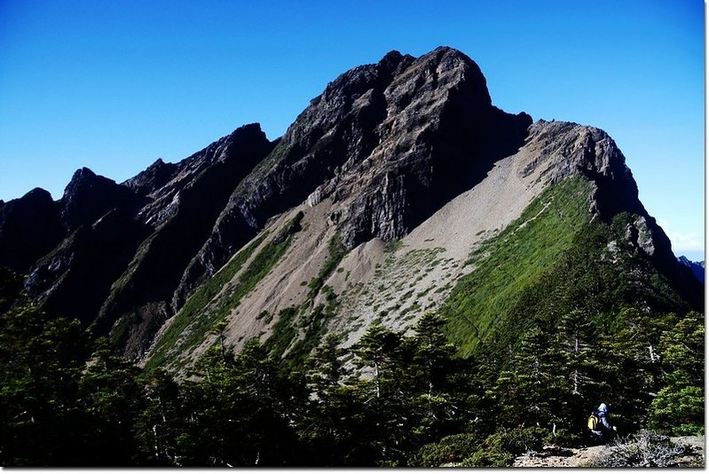 玉山主、北鞍部南望玉山主峰 1