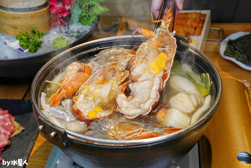 水森水產：台中海鮮鍋物日式料理，現點現撈活體海鮮，活體製作生