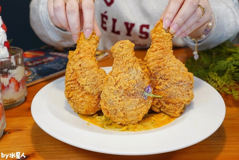 春三朝午：台中必吃早午餐，超狂3隻酥炸雞腿義大利麵、雙倍牛排