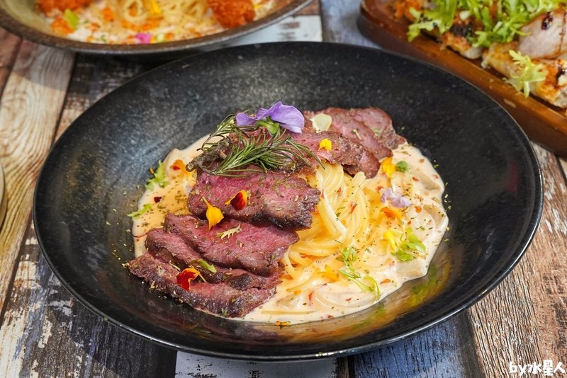 瑰覓Gui Mi：台中逢甲義大利麵燉飯，浮誇擺盤大份量，自家