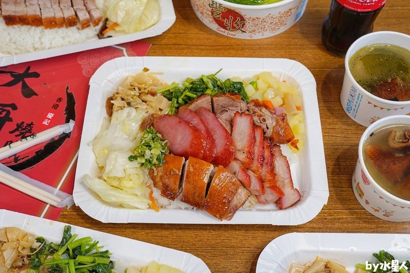 香港慶記大哥燒臘：大雅燒臘便當推薦，超人氣港式快餐，四寶飯肉
