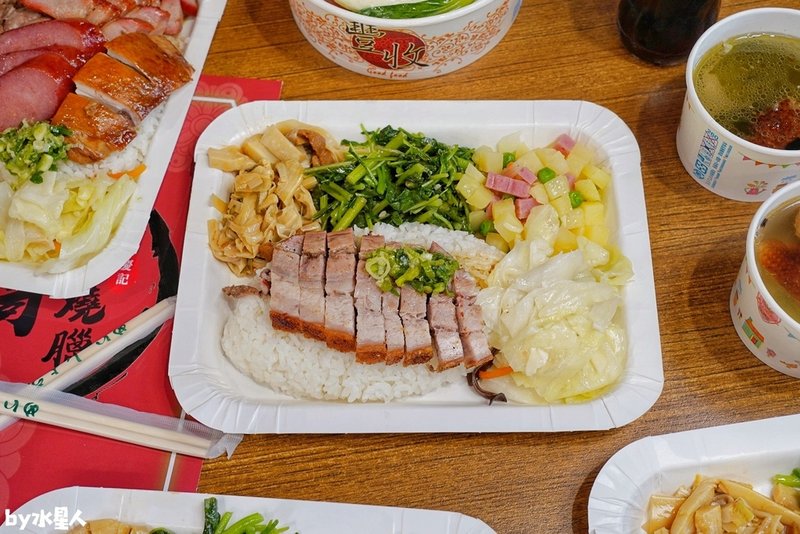 香港慶記大哥燒臘：大雅燒臘便當推薦，超人氣港式快餐，四寶飯肉