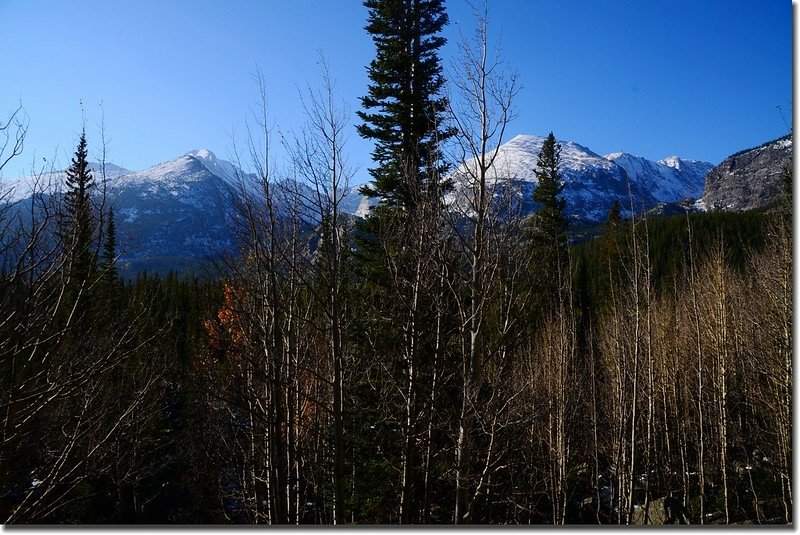 Looking South onto Longs Peak from upper Bear Lake 2