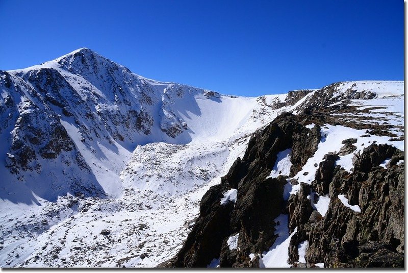 Hallett Peak &amp; Tyndall Glacier from near 12,100&apos;