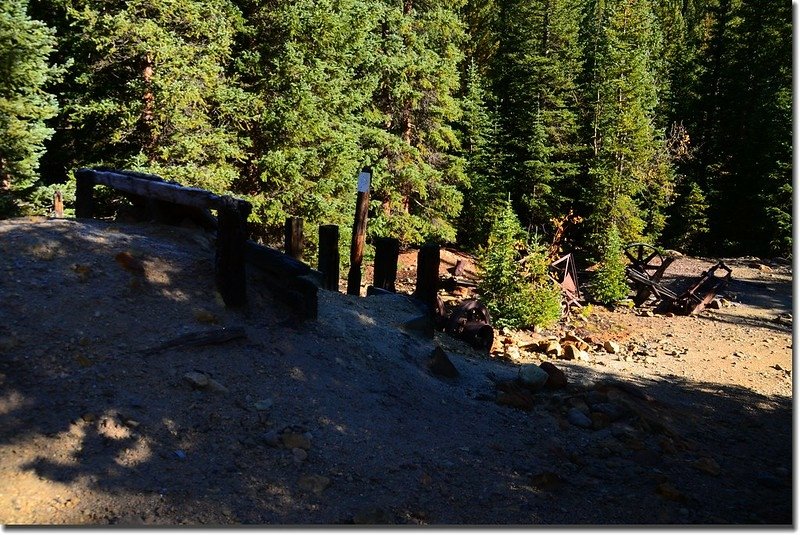 Old mining ruins along the trail