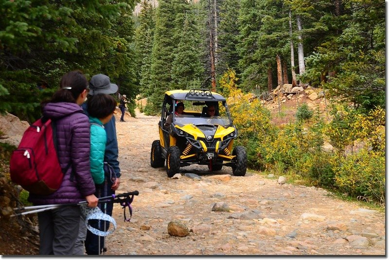 ATV on the Fall River Reservoir jeep road 1