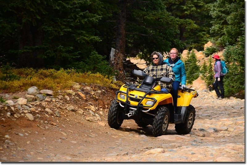 ATV on the Fall River Reservoir jeep road 2