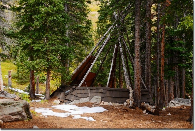 The shelter along the Fall River Reservoir jeep road