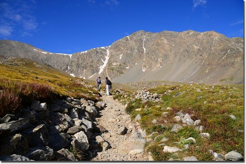 Above 12,300’, at the trail junction for the Kelso Ridge Route 1