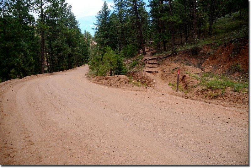 The trail crosses County Road 211