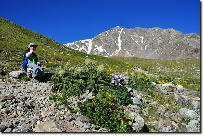 Jacob is taking a break at the Grays Peak trail 1