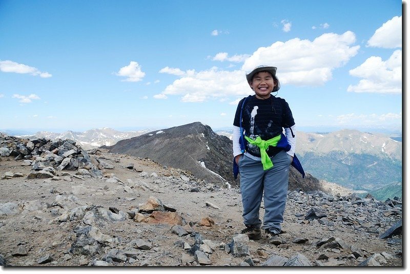 on the summit of Grays Peak