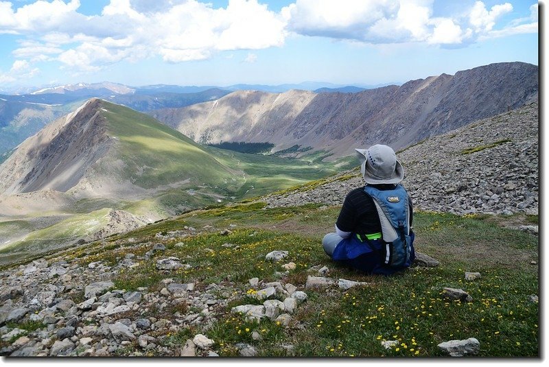 Jacob is taking a break at the Grays Peak trail 5