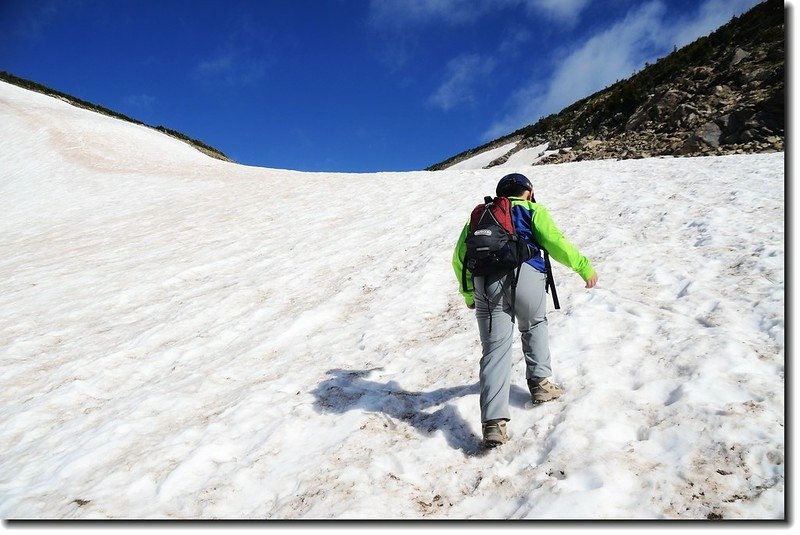 Jacob is passing St. Mary&apos;s Glacier 1