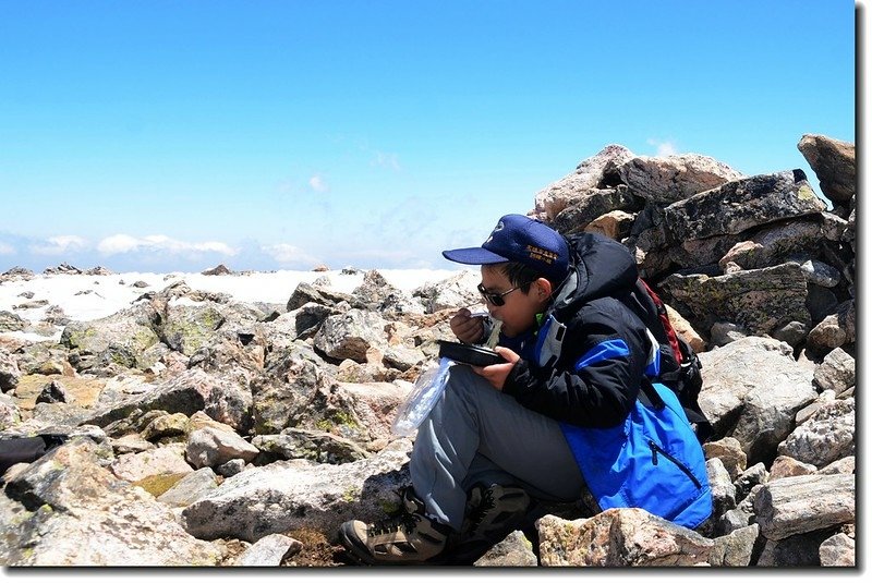 Jacob on James Peak&apos;s summit 1