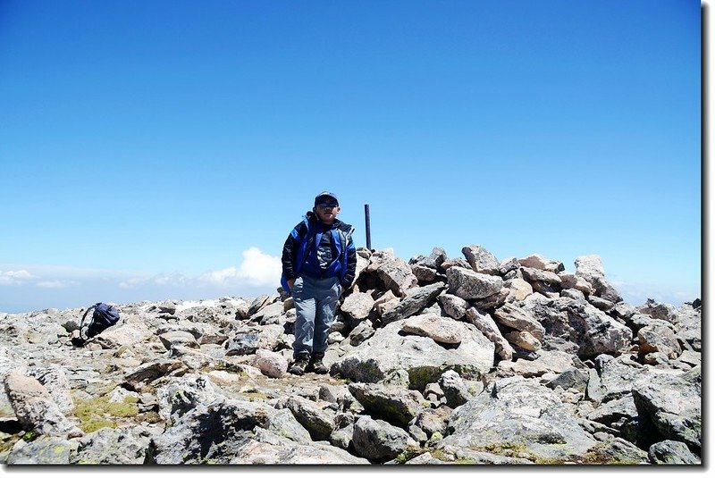 Jacob on James Peak&apos;s summit 3