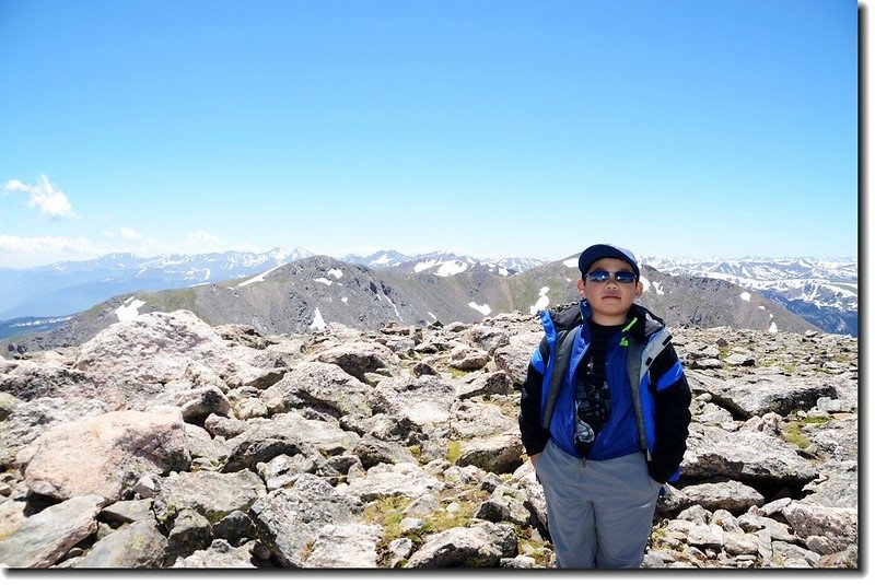 Jacob on James Peak&apos;s summit 4