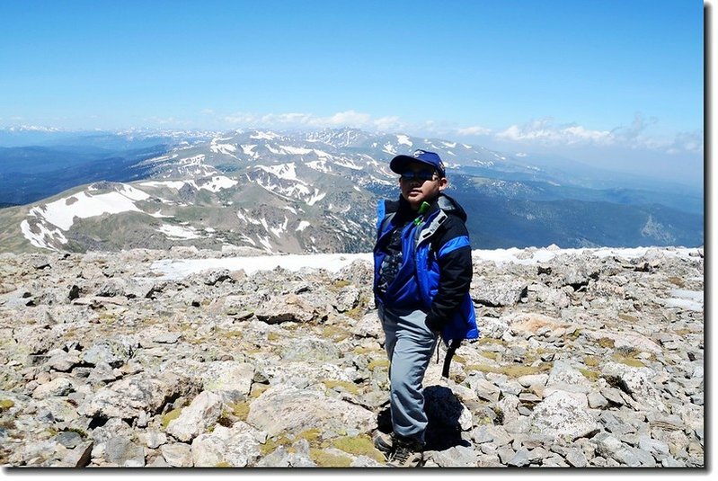 Jacob on James Peak&apos;s summit 5