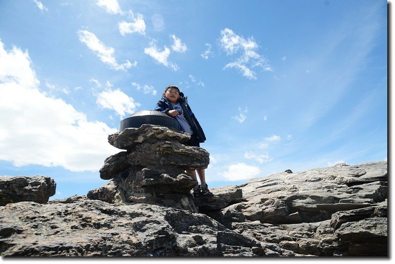 Jacob on the top of Toll Memorial Trail 2