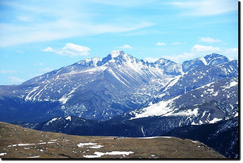 Longs Peak as seen from the top of Toll Memorial Trail