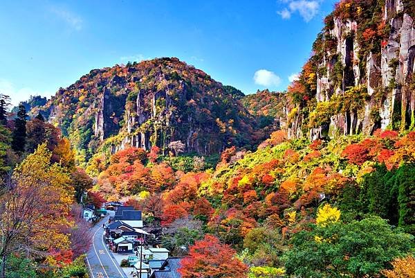 紅葉耶馬溪 一目八景 溪石園 御靈紅葉