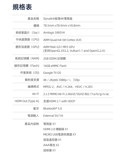 電視盒推薦 | Dynalink GOOGLE TV Box