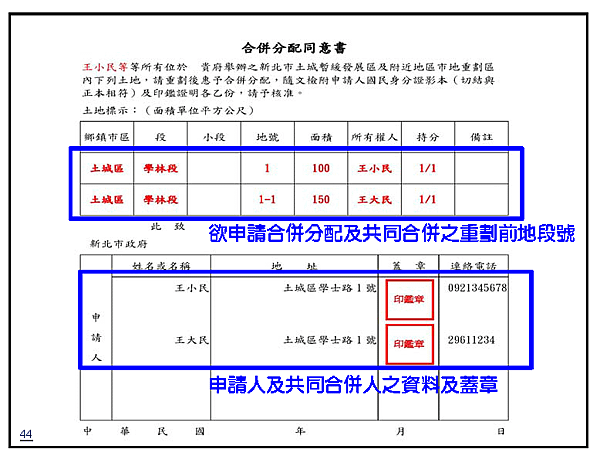 土城配地說明會的簡報44