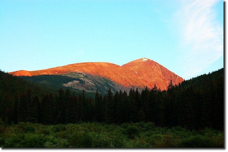 Quandary Peak as seen from From Breckenridge 7 miles south o