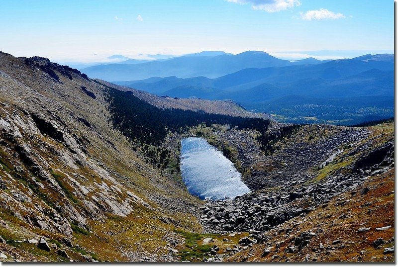 Lincoln Lake from Mount Evans Scenic Byway 1