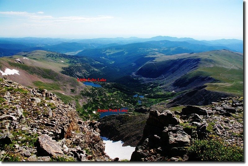 Looking down on James lake from James&apos; slope 2