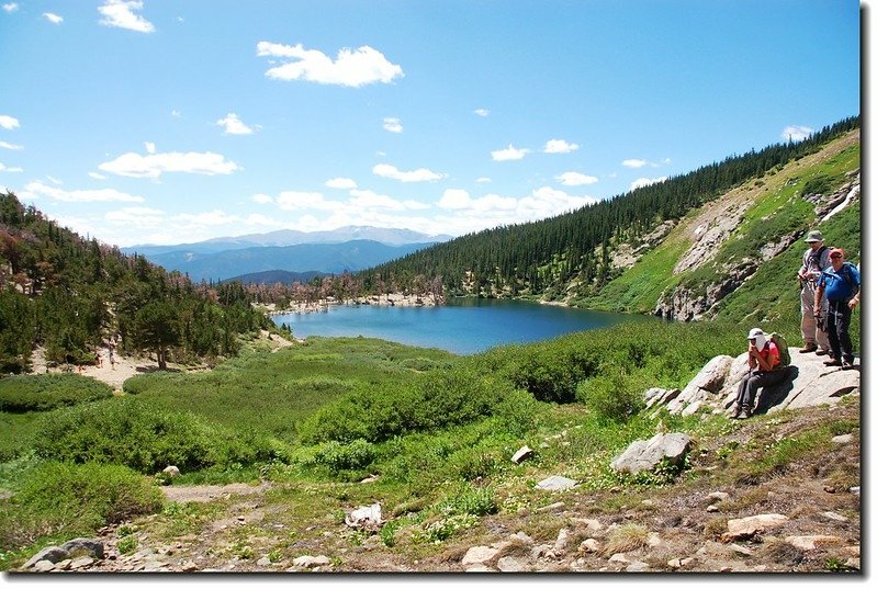 St. Mary&apos;s Lake, Mount Evans is in the distance 1