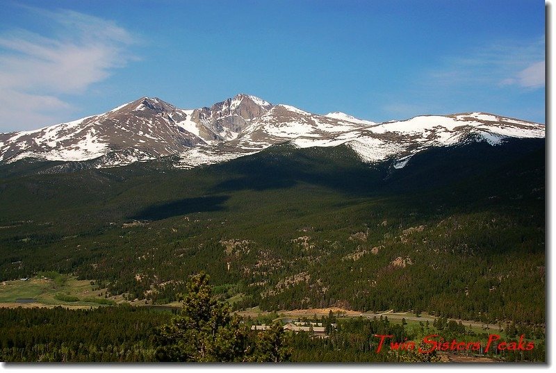 Twin Sister 步道遠眺Longs Peak and Mount Meeker